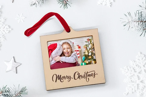 Mini fotolijst kerstversiering